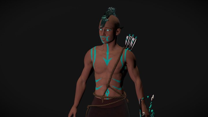 Motega - Fantasy Native American 3D Model