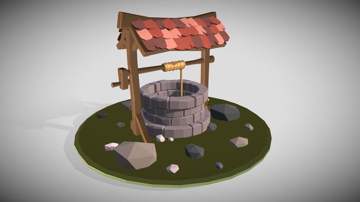 Water well (textured) 3D Model