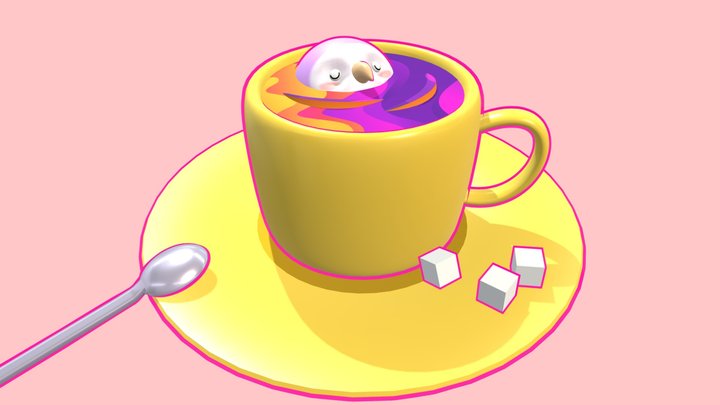 Cute Cup 3D Model