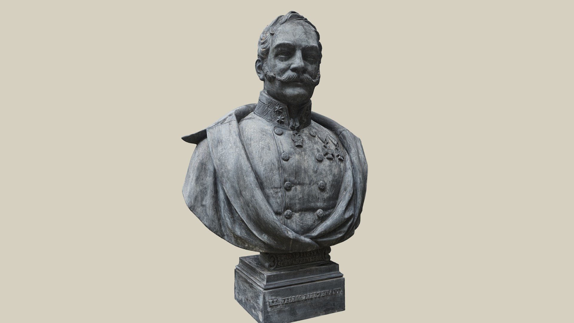 Büste Schwarzenberg — Sketchfab embed 3D viewer
