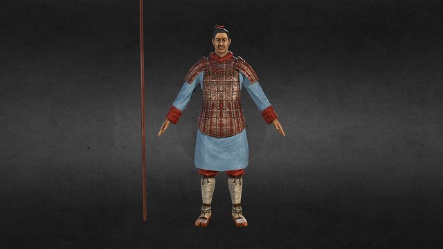 Chinese Warrior - Jin Dynasty (220-280 AD) 3D Model