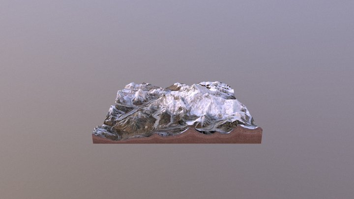 EVEREST MOUNTAIN RANGE Med High 3D Model