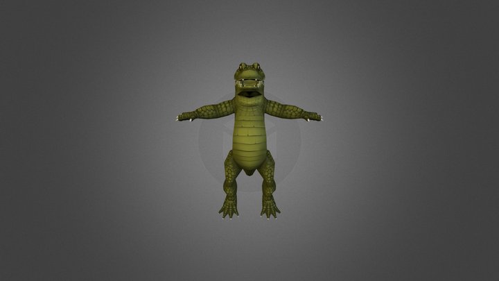 Cartoony Alligator - 2014 3D Model
