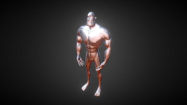 MuscularCartoonishGuy 3D Model