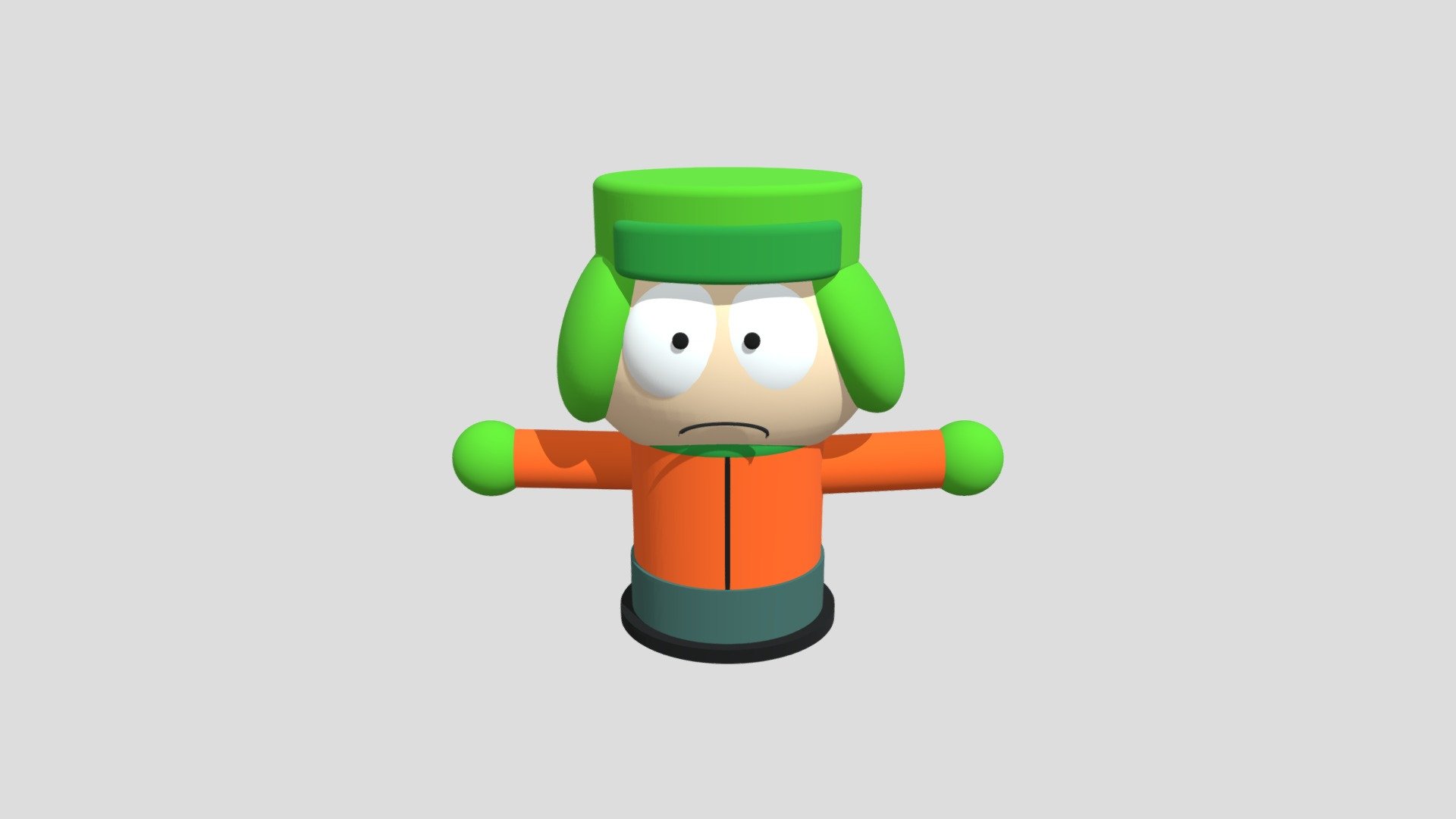 3D Blockbench Model of Kyle's Hat from South Park