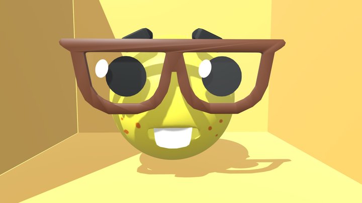 3D Nerd Emoji 3D Model
