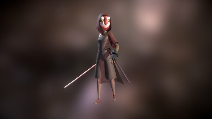 Female Samurai 3D Model