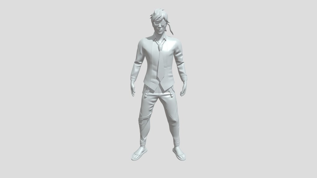 Stylized male game character