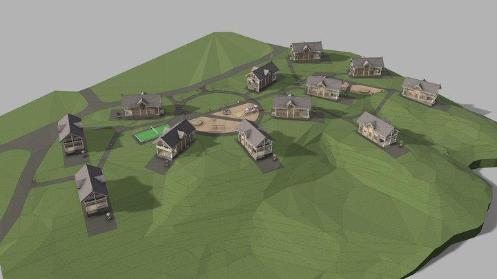 КБ Отель посадка 3D Model