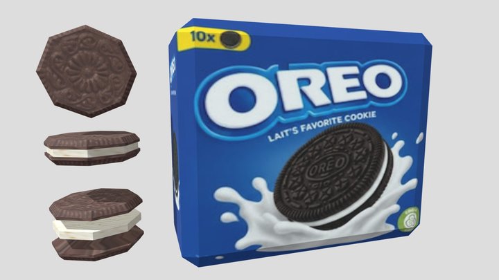 Oreo Cookies Pack - Low Poly Food Asset