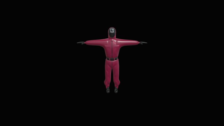 Rigged Pink Soldier (Squid Game) 3D Model
