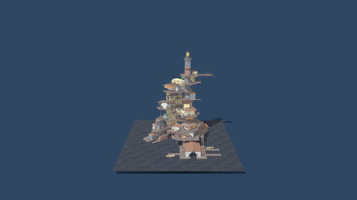 Lighthouse Town 3D Model