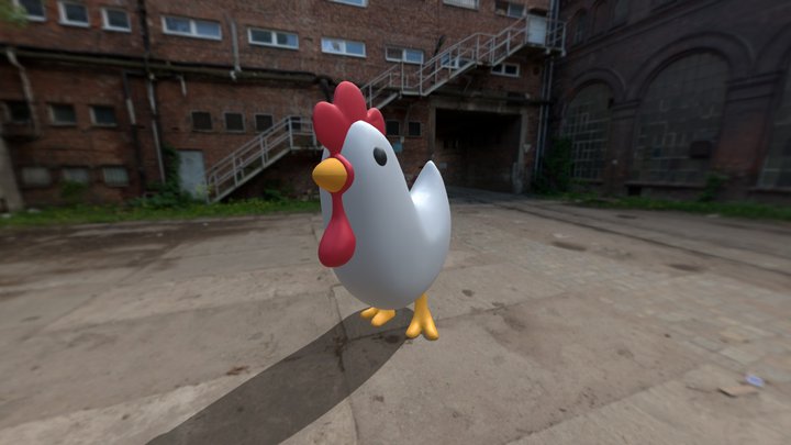 rooster twemoji prototype + animation 3D Model
