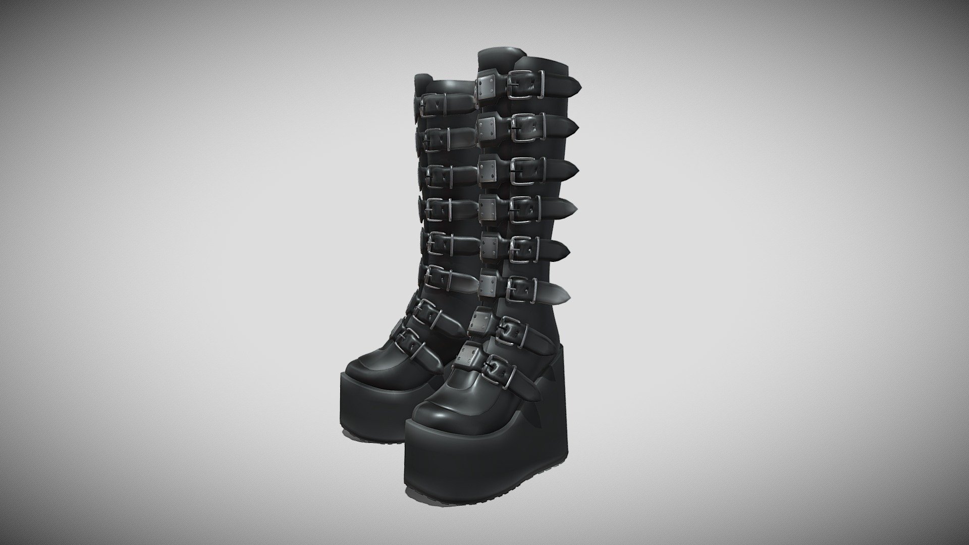 Leather Boots Low Poly 3D Model PBR Textures - 3D model by s ...