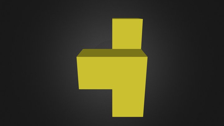 Yellow cube 3D Model