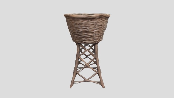 Wicker Basket 3D Model