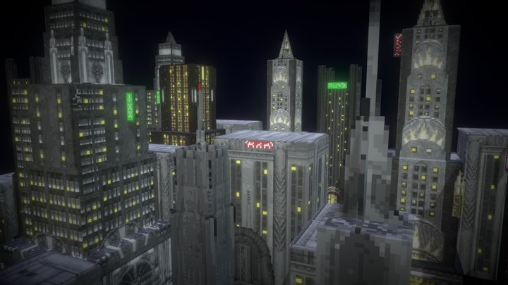 Voxel City 3D Model