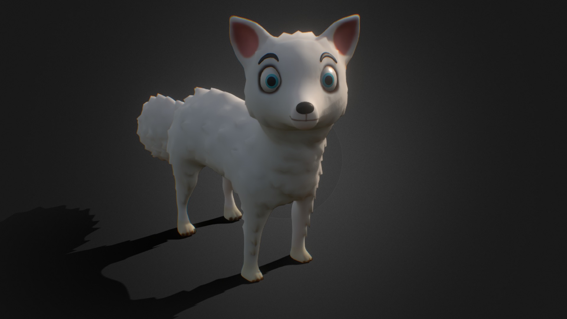 3D model Cartoon Arctic Fox - This is a 3D model of the Cartoon Arctic Fox. The 3D model is about a small white toy.