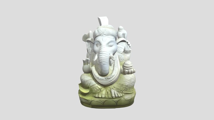 Ganesh elephant-headed Hindu deity statue 3D Model