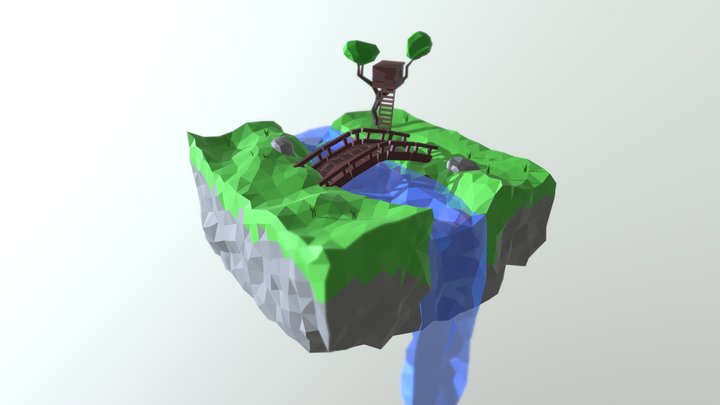 Low poly park 3D Model