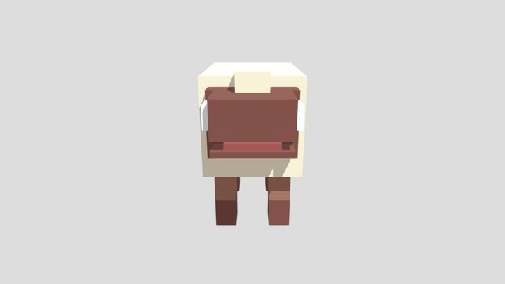 Fluffy Sheep - Crossy Road 3D Model