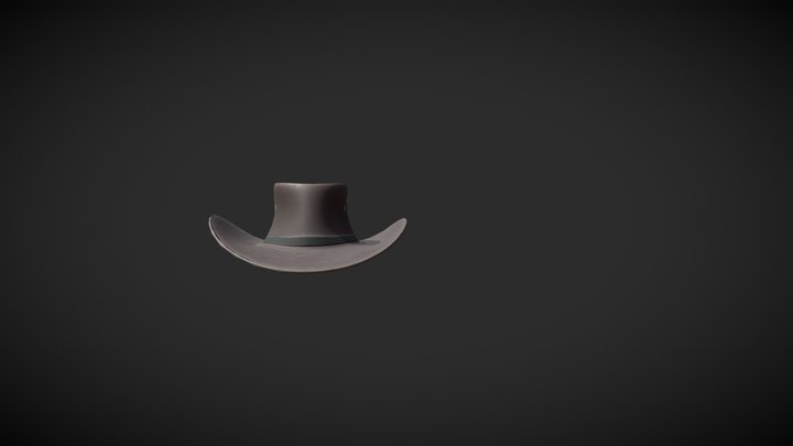 Gunslinger Hat (Stylized) 3D Model