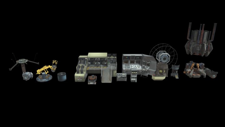 Black mesa props 3D Model