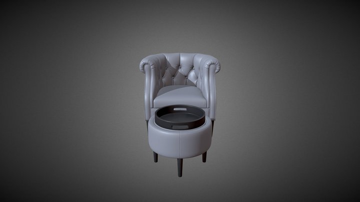 Arma Chair with coffee table 3D Model