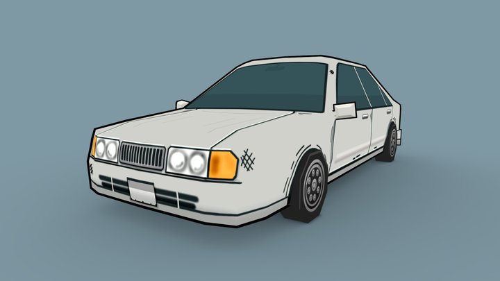 Retro Luxury Sedan – Gratis 3D-model STL