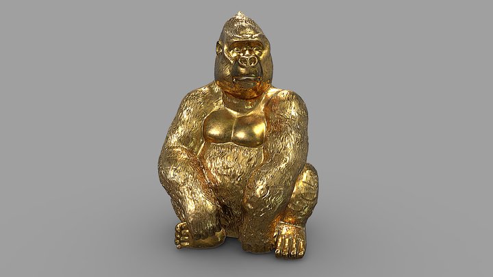 Golden Gorilla 3D Scan