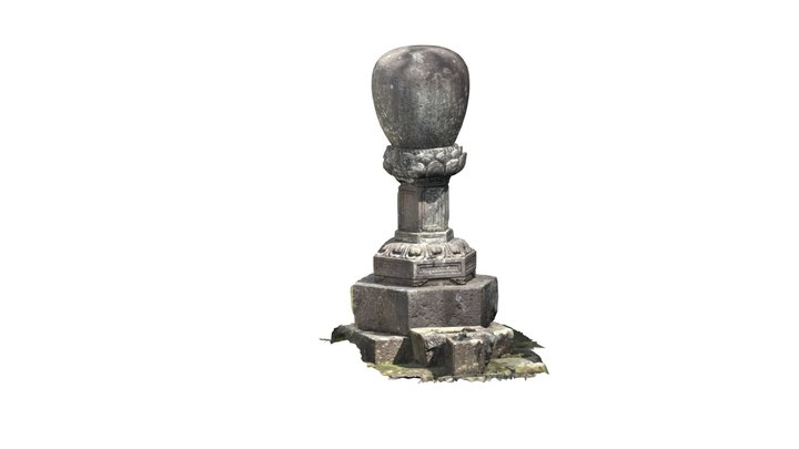 雲頂菴無縫塔03 3D Model