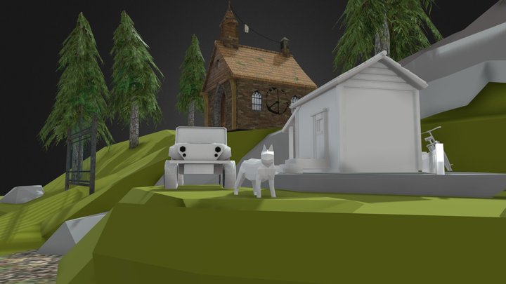 Forest loner - WIP diorama 3D Model