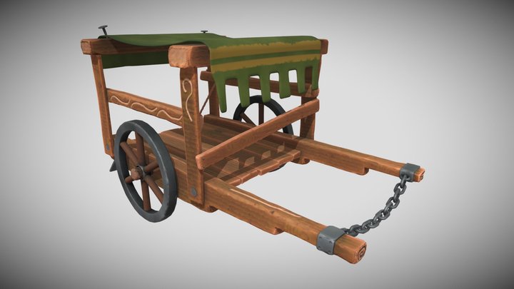 Medieval wagon 3D Model