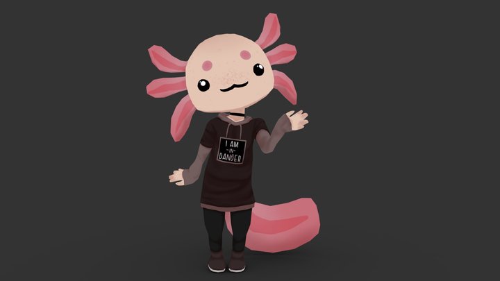 DON'T GET SCAMMED - VRChat Axolotl Model 3D Model