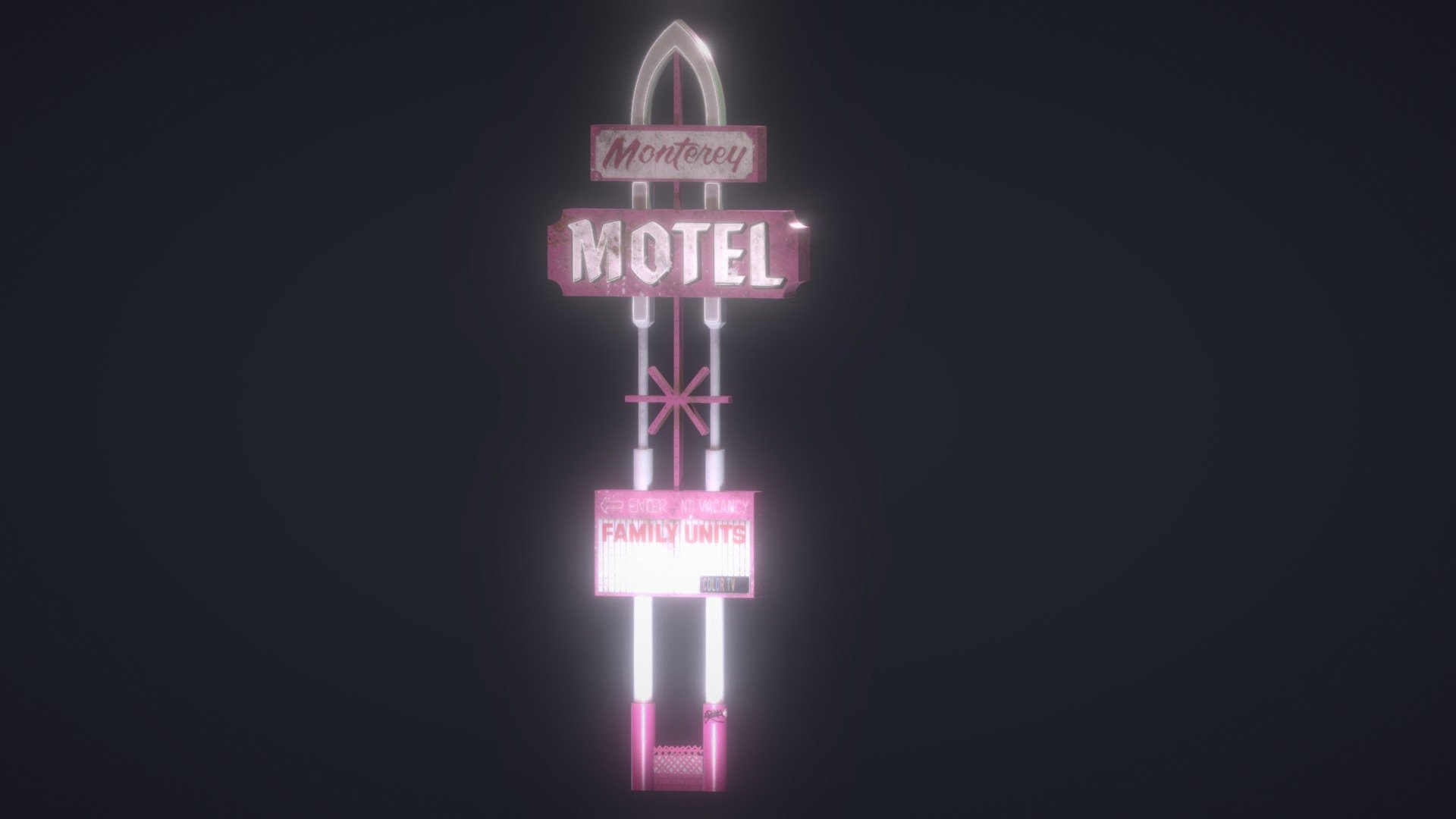 Vintage Monterey Motel Sign - 3D model by Bria1126 [c8c78bc] - Sketchfab