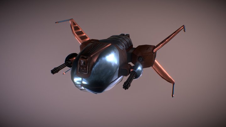 Spaceship Drone "Marauder" 3D Model
