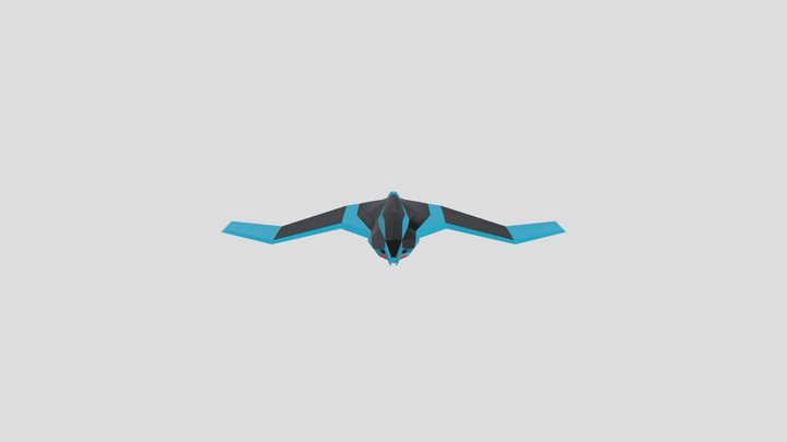 Low Poly Spaceship 11 3D Model