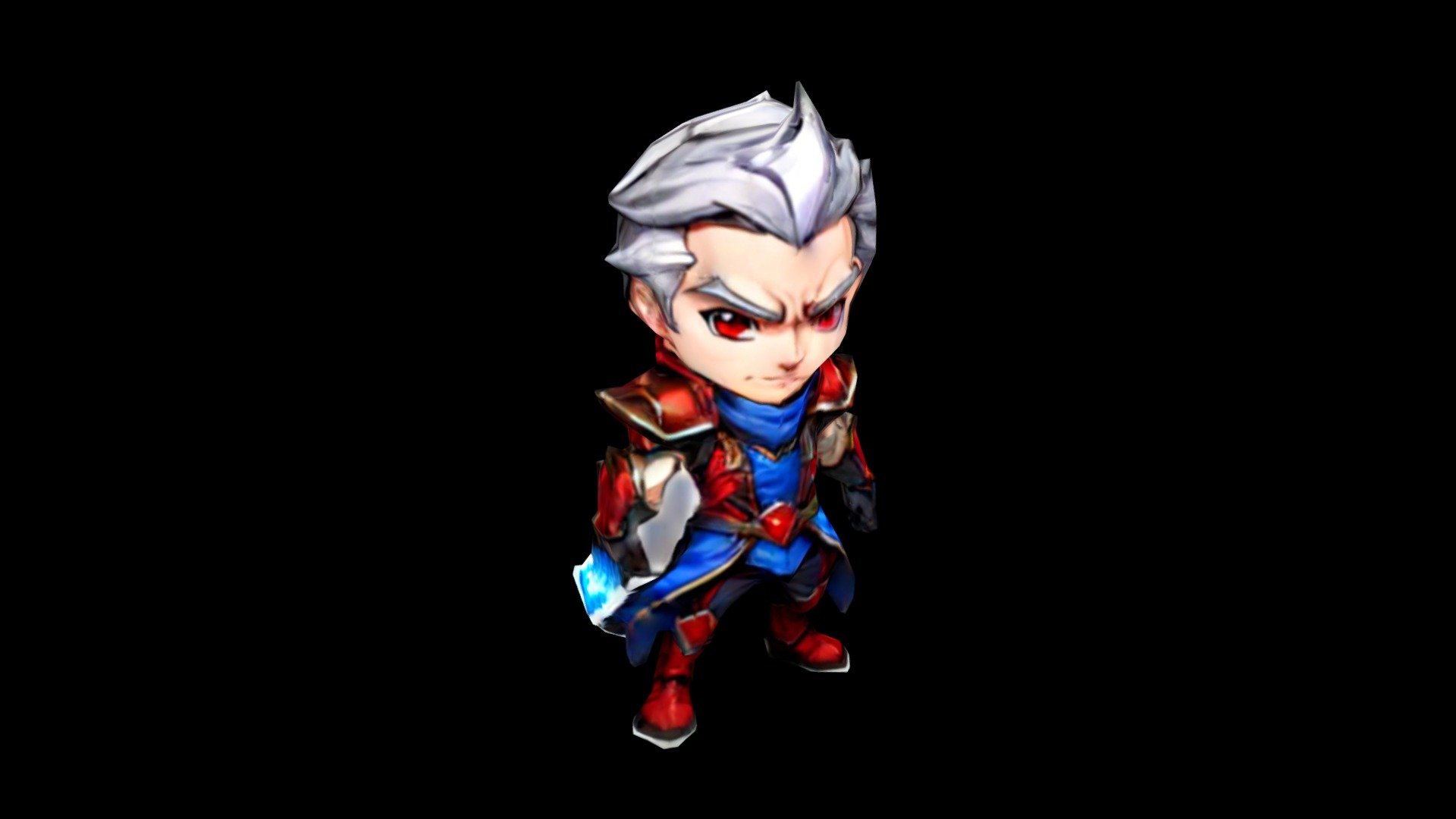 An animated character sticker of a warrior with - Download Free 3D ...