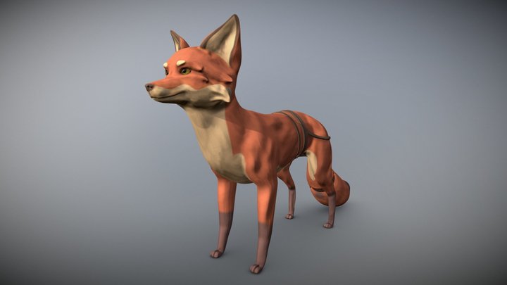 Fox Guardian Cub 3D Model