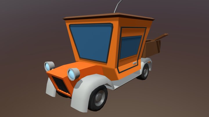 Cartoon Truck 3D Model