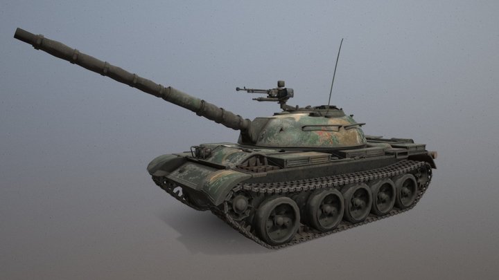 Type 59 / WZ-120 - Chinese Main Battle Tank 3D Model