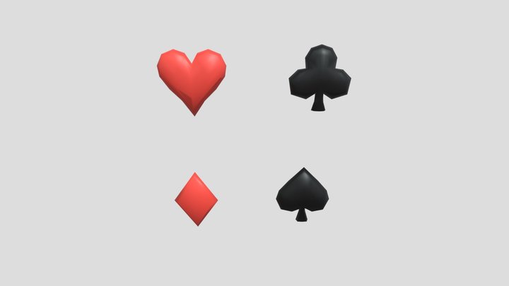 Playing cards Suit 3D Model