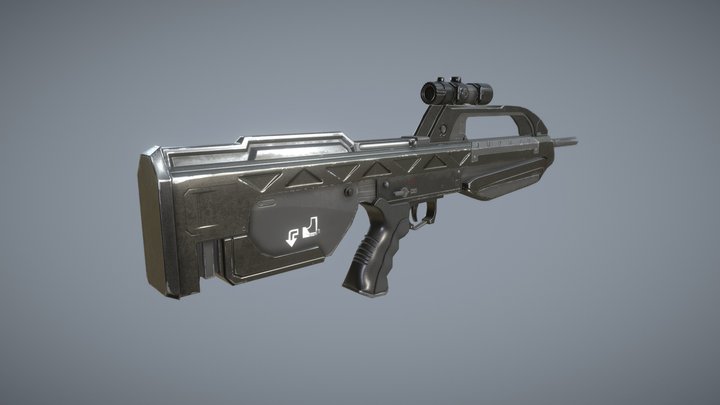 Battle Rifle 3D Model