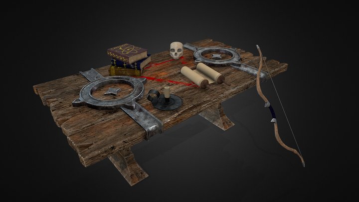 Medieval Table 3D Model