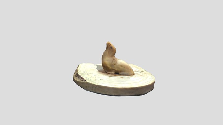 Ivory Seal Carving, Likely Inuit Make 3D Model