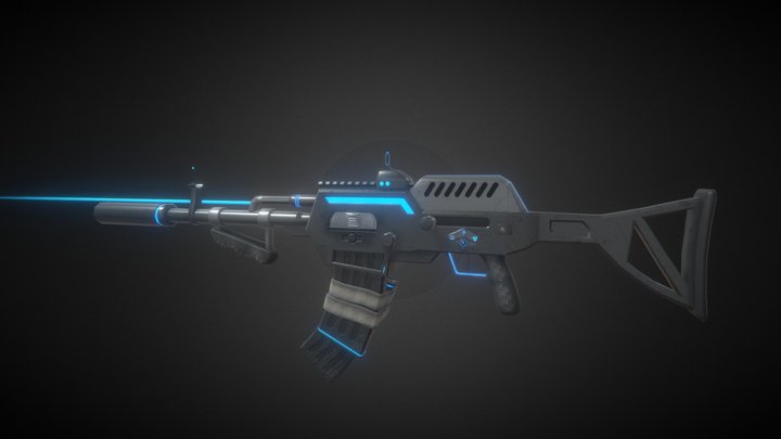 Futuristic Rifle 3D Model