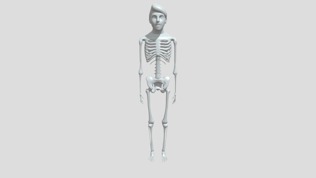 Hybrid human-skeleton figure