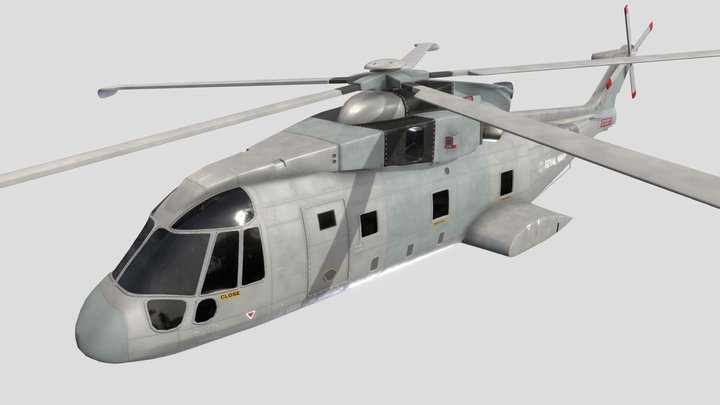 Merlin MK2 Helicopter 3D Model