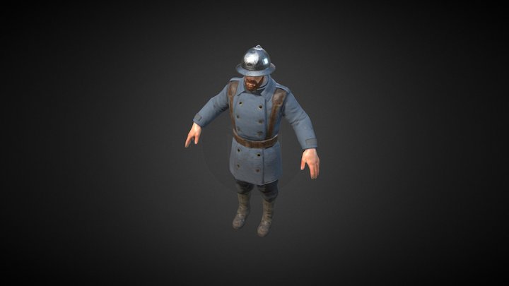Foxhole - Warden Male 3D Model