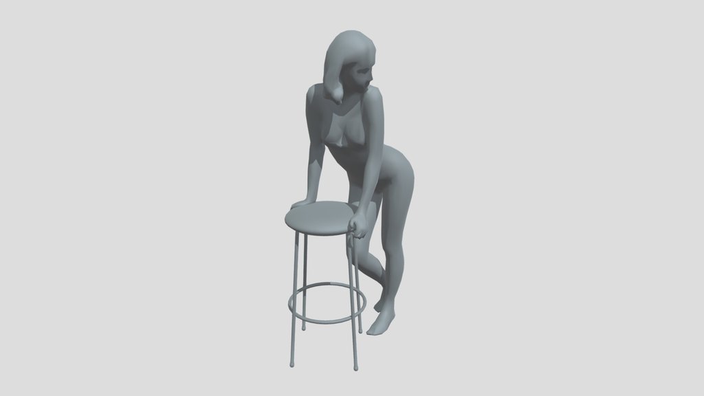 Lowpoly Female Sitting